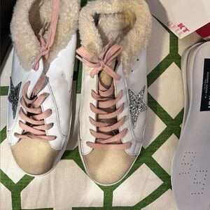 💝Golden Goose superstar leather shearling sneakers - Sz 41 💝